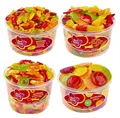 Produktbild: 4 Dosen Red Band Fruchtgummi Mix 4,85Kg Smile Schuhe Schnuller Hechte