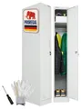Produktbild: Spind Schrank ELEPHANT Metall | 1 Abteil, abschließbar | HxBxT 180x30x50cm | mit Kleiderstange, 2 Fächern & 3 Kleiderhaken pro Abteil | Lichtgrau | Spindschrank Kleiderschrank Metallschrank Garderobenschrank