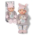 Produktbild: BABY born for Babies Sweetie Mauve - Weiche 30 cm Puppe mit grauem Stoffkörper & integrierter Rassel - Für Neugeborene geeignet
