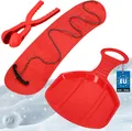 Produktbild: KOTARBAU® Spielset Snowboard Schneeballzange Poporutscher für Kinder Spielset für den Schnee Rutschbahn Snowboard Schneeballautomat Rot