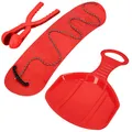 Produktbild: KOTARBAU® Spielset - Snowboard - Schneeballzange - Poporutscher für Kinder - Spielset für den Schnee – Rutschbahn – Snowboard – Schneeballautomat – Rot