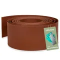 Produktbild: UNUS Rasenkante aus Metall 5 m, Beeteinfassung mit Rostoptik, 14 cm hoch, zur Eingrenzung von Blumenbeeten, Gartenwegen, Bäumen, Kiesgärten, flexibel und kürzbar, wetterfest