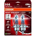 Produktbild: OSRAM Auto-Lampe Night Breaker Laser 64193NL-2HB, H4, Halogen, 12V / 60W, Scheinwerferlampe, 2 Stück