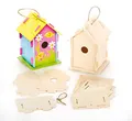 Produktbild: Baker Ross Holz-Bastelsets „Vogelhaus“ - für Kinder zum Basteln und Bemalen - toll als Dekoration (2 Stück), Holzfarben