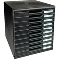 Produktbild: Exacompta Schubladenbox 302414D, Modulo, A4, 10 Fächer, aus Kunststoff, schwarz / schwarz