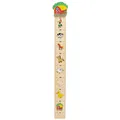 Produktbild: Bieco Messlatte Bauernhof | Skala 0,65-1,5m | Messlatte Holz Kinder | Wand Holz Dekoration | Maßband Körper | Kinder Messlatte Holz | Holz Meter | Wandtattoo Kinderzimmer Tiere | Messlatte Kind