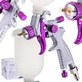 Produktbild: Auarita H-891 Mini HVLP Farbspritzpistole – 1,0 mm Düse – 250 ml Tank – mit Zubehör – Druck 1,5–3 bar – Lackierpistole für Auto & Holz