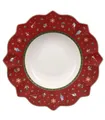 Produktbild: Villeroy Boch TOY'S DELIGHT Suppenteller Grün Rot Weiß Porzellan Ø 26,4 cm