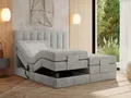 Produktbild: MKS MEBLE Boxspringbett 160x200 elektrisch verstellbar 7-Zonen Taschenfederkern Matratze und Topper Bett 160x200 mit Motor Polsterbett Motorbett - Comforto - Hellgrau Strukture - H3