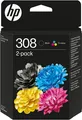 Produktbild: HP 308 BK/Tri-Color Ink Cartr (Schwarz)