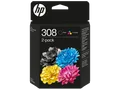Produktbild: HP 308 2er-Pack Original Druckerpatronen-Kombipackung Schwarz, Cyan, Magenta, Gelb (6L6S6UE)