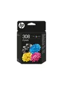 Produktbild: HP 308 / 6L6S6UE - 2-Pack Black and Color (Cyan Magenta Yellow) Ink