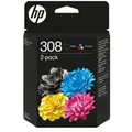 Produktbild: HP 308 - 2er-Pack - Schwarz, Gelb, Cyan, Magenta