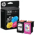 Produktbild: HP 308(6L6S6UE) schwarz, color Druckerpatronen, 2er-Set