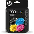 Produktbild: HP 308 2er-Pack Schwarz/Cyan/Magenta/Gelb Original Druckerpatronen-Kombipackung