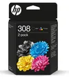 Produktbild: HP Original 308 2er Pack Druckerpatrone 3-farbig C/M/Y (6L6S6UE) Instant Ink