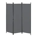 Produktbild: Raumteiler Huesca 3-teilig 150x171 cm Paravent Trennwand 3-TLG. Sichtschutz Stellwand Spanische Wand Dunkelgrau