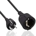 Produktbild: InLine Schutzkontakt-Verlängerungskabel CEE 7/7 für Innenbereich, GS-zertifiziert mit Kinderschutz, 230V, H05VV-F3G1,5, 3m, schwarz, 16403