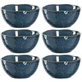 Produktbild: Leonardo Matera Keramik-Schalen, 6er Set, spülmaschinengeeignete Dessert-Schälchen, Müslischalen, Snack-Schüsseln, blau, Ø 12 cm, 380 ml, 018582