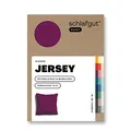 Produktbild: Schlafgut Easy Jersey Kissenbezug 80x80 cm Purple Deep mit 100% Baumwolle, superweicher & atmungsaktiver Kopfkissenbezug
