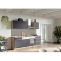 Produktbild: Küchenblock Turin mit Geräten ca. 240 cm Grau/Eiche
