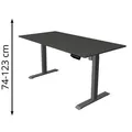 Produktbild: Kerkmann Schreibtisch Move 1, anthrazit / anthrazit, elektrisch höhenverstellbar, 160 x 74-123 x 80cm
