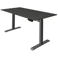 Produktbild: Kerkmann Move 1 elektrisch höhenverstellbarer Schreibtisch anthrazit rechteckig, T-Fuß-Gestell grau 160,0 x 80,0 cm