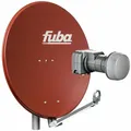 Produktbild: Fuba HDTV Sat Komplettanlage 2 Teilnehmer - Fuba Satellitenschüssel 80cm Alu rot