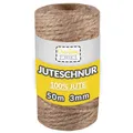 Produktbild: Creative Deco 50m Jute-Schnur Natur Braun Jute-Kordel | 2-3 mm Dicke 3 Lagig