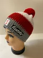 Produktbild: Eisbär Star Pompon Bommelmütze, Beanie, Mütze, Wintermütze grau/rot/weiß