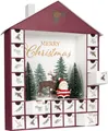Produktbild: BRUBAKER Haus 2025 - Adventskalender zum Befüllen - DIY Weihnachtskalender mit Keramik Weihnachtsmann - Kalender mit 24 Türchen - 44 cm