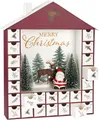 Produktbild: BRUBAKER Adventskalender zum Befüllen - Haus 2025 - DIY Weihnachtskalender mit Keramik Weihnachtsmann - Kalender mit 24 Türchen für Gutscheine, Süßigkeiten und andere Überraschungen - 44 cm