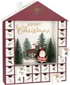 Produktbild: BRUBAKER befüllbarer Adventskalender Haus 2025 - Adventskalender zum Befüllen - DIY Weihnachtskalender (1-tlg), Kalender mit 24 Türchen und Keramik Weihnachtsmann - 44 cm