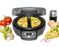 Produktbild: ROMMELSBACHER Omelett Chef OM 950 - Cool Touch Gehäuse, extratiefe Backmulden für 2 Omeletts, Antihaftbeschichtung, 20 Min. Zeitschaltuhr, LED-Display, Kontrolllampen, Überlaufrinne, 950 Watt