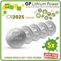 Produktbild: GP Knopfzellen CR2025 CR 2025 Lithium Batterien 3V – 5er Blister