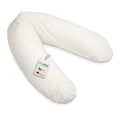 Produktbild: pic Bear Classic 190cm Stillkissen - hochwertiges Schwangerschaftskissen - anschmiegsames Lagerungskissen aus Baumwolle - schadstofffreies Seitenschläferkissen (100% Baumwolle, Uni Ivory-beige)