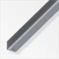 Produktbild: alfer Quadrat-U 1 m, 19.5 x 1.5 mm Aluminium roh blank