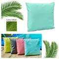 Produktbild: heimtexland ® Outdoorkissen Dekokissen Lotus Effekt Schmutz- und Wasserabweisend Garten Outdoor Kissen Tropical 45x45 Mint Typ687