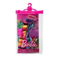 Produktbild: Barbie Fashion Pack – HJT22 – Puppenkleidung – Langes Kleid mit Grafik, Handtasche und Sonnenbrille