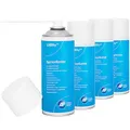 Produktbild: AF Utility Druckluftspray/Druckluftreiniger - Reinigungssprühdose - druckluftspray dose/Druckluft aus der Dose (Air Duster) – PC und Tastatur Reiniger – 4 x 400 ml Packung