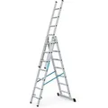 Produktbild: Gebördelte Mehrzweckleiter, 3-teilig Skymaster dx 3 x 7 Sprossen (44837) Zarges