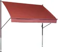 Produktbild: Angerer Klemmmarkise Style mit Handkurbel, Terrasse/Balkon, einfache Montage ohne Bohren, Made in Germany, hochwertiger Stoff, UV-beständig, höhenverstellbar, wasserabweisend, 250 cm Terra