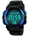 Produktbild: BHGWR Jungen Digitaluhren, Kinder Sport 5 ATM wasserdicht Digital Uhren mit Alarm/Timer/EL Licht, Blau Kinderuhren Outdoor Armbanduhr für Jugendliche Jungen