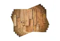 Produktbild: Abakuhaus Platzset Waschbare Stoff Esszimmer Küche Tischdekorations Digitaldruck, (4-teilig, 4-St., Set aus 4x), Holz Lodge Wall Planks Drucken