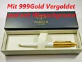 Produktbild: PARKER JOTTER 24K.Vergoldet  Weiß + Persönliche Gravur Geschenk Kugelschreiber