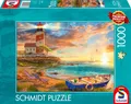 Produktbild: Spiele 59765 Sonnenuntergang in der Leuchtturm-Bucht 1000 Teile Puzzle