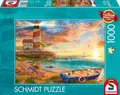Produktbild: Sonnenuntergang in der Leuchtturm-Bucht, Puzzle 1.000 Teile