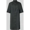 Produktbild: OPUS Knielanges Leinenkleid mit 1/2-Arm Modell 'Walmari' in Dunkelgruen, Größe 40
