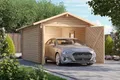 Produktbild: Blockbohlengarage Holzgarage Fertiggarage Autogarage 28mm Satteldach 297x447 cm