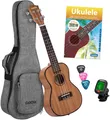 Produktbild: Cascha Konzert Mahagoni Ukulele Bundle Aquila Saiten Gigbag Picks Tuner DVD Uke